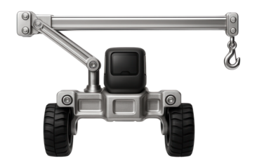 Mobile crane module with extendable boom for use in outdoor construction environments.
