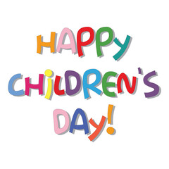 happy children's day illustration.