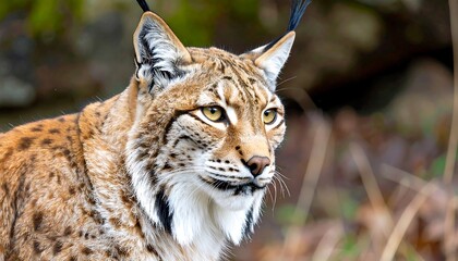 Obraz premium Close-up of a Lynx in its natural habitat