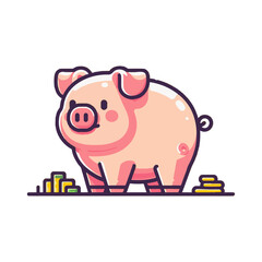 
pig illustration design