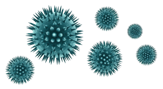Isolated Virus Illustration