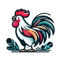 rooster illustration design
