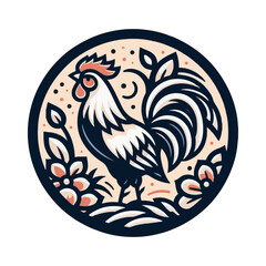 rooster illustration design
