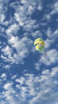 Parasailing above clouds