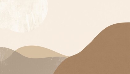 Abstract landscape with organic shapes and earthy tones