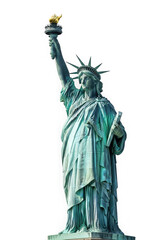 Naklejka premium Statue of Liberty Isolated on White Background