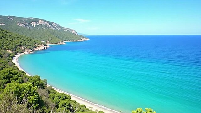 Lake Salda shoreline and turquoise waters seen from above