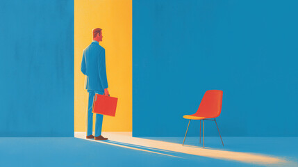 Empty chair showing absence and vacancy waiting