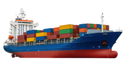 Isolated Cargo Ship Container