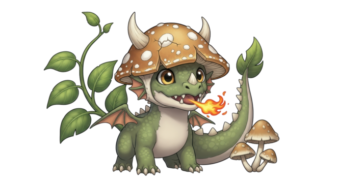 Isolated Mushroom Dragon