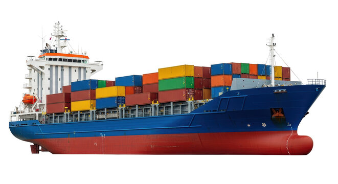 Isolated Cargo Ship Container