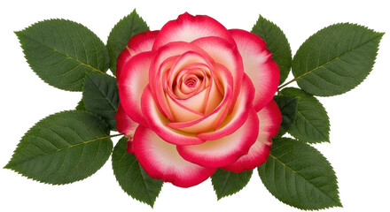 Naklejka premium Isolated Rose with Leaves