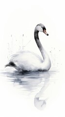 Obraz premium Swan in a lake swan animal white.