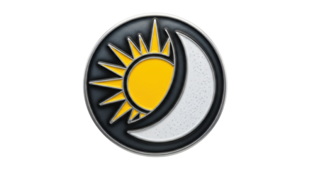 Isolated Sun and Moon Symbol