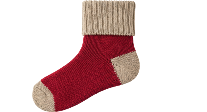 Isolated Warm Wool Sock