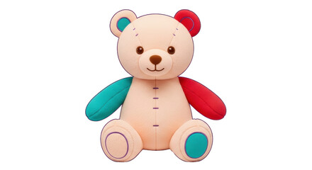 Isolated Colorful Teddy Bear