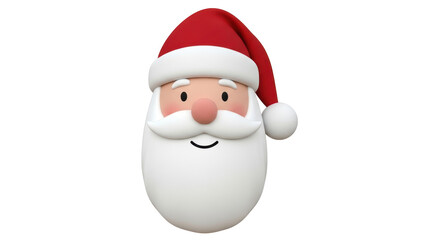 Isolated Santa Claus Head