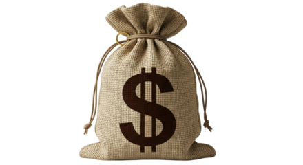 Isolated Money Bag with Dollar Sign