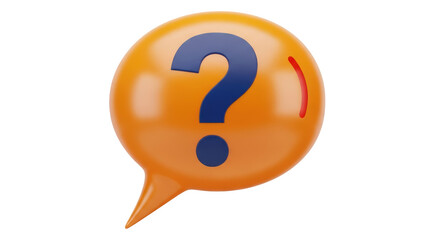 Isolated Question Mark Speech Bubble