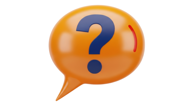 Isolated Question Mark Speech Bubble