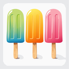 Eis am Stiel in bunten Farben