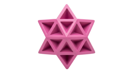 Isolated Pink Star Geometric Shape