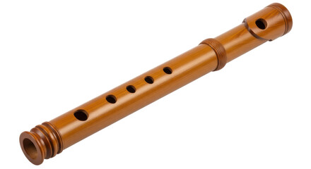 Naklejka premium Isolated Wooden Flute
