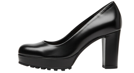 Isolated Black High Heel Shoe