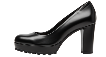 Isolated Black High Heel Shoe