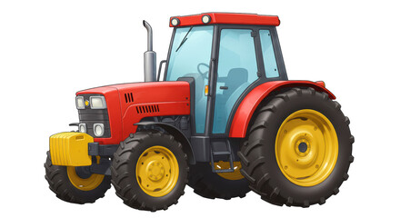 Isolated Tractor