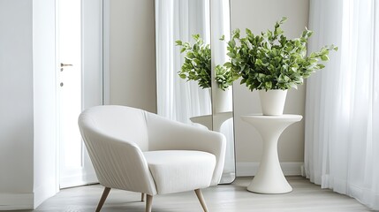 Fototapeta premium Modern living room interior with sofa and stylish furniture design