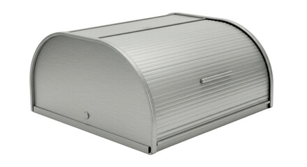 Isolated Silver Bread Box