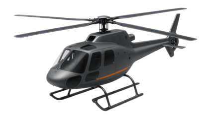 Utility helicopter with robust landing skids and dual coaxial rotor blades