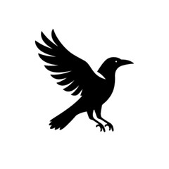 Obraz premium Crow 8 Vector Illustration | Black Bird Silhouette Artwork