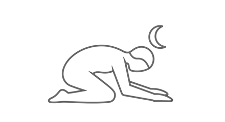 Isolated Person Prostrating