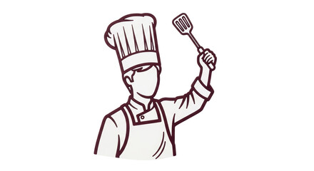 Isolated Chef Illustration
