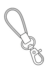 Simple leather loop keychain with lobster clasp