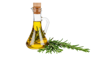 Isolated Olive Oil with Rosemary