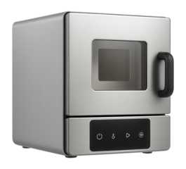 Muffle furnace with a corrosion-resistant coating and a compact footprint for annealing in a dental laboratory