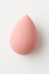 Pink Makeup Sponge Beauty Blender on White Background