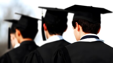 Graduates in Caps and Gowns Graduation Ceremony