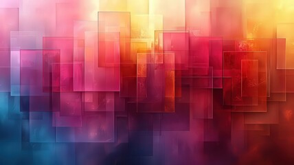 Vibrant abstract background featuring layered translcent shapes in warm and col tones, perfect for moder design projects and creatve applications.