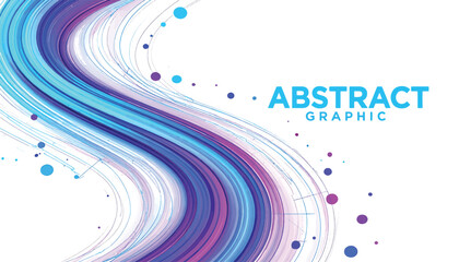 Dynamic Abstract Graphic Design with Flowing Curves and Vibrant Colors