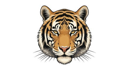 Isolated Tiger Face Illustration