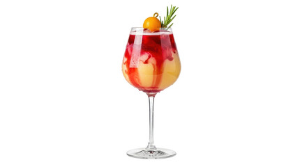 Isolated Fruity Cocktail with Rosemary