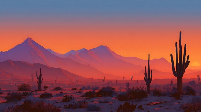 Arizona desert landscape background. ai generative. - Powered by Adobe