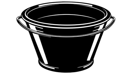 Bucket Silhouetted Vector Image