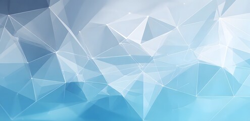 Obraz premium Light blue and gray background with low-poly shapes, white background