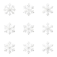 Minimalist Snowflake Grid Illustration in Modern Style