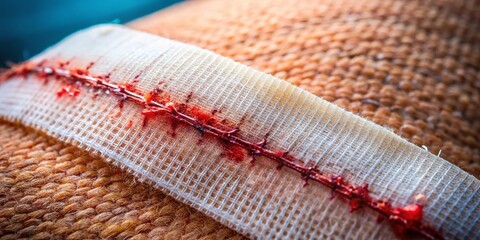 High Depth of Field: First Aid Training - Wound Care Close-up